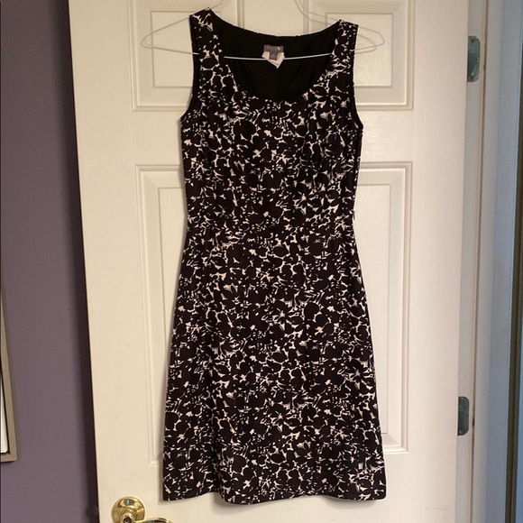 Ann Taylor Black and White Sheath Midi Dress - Picture 1 of 4